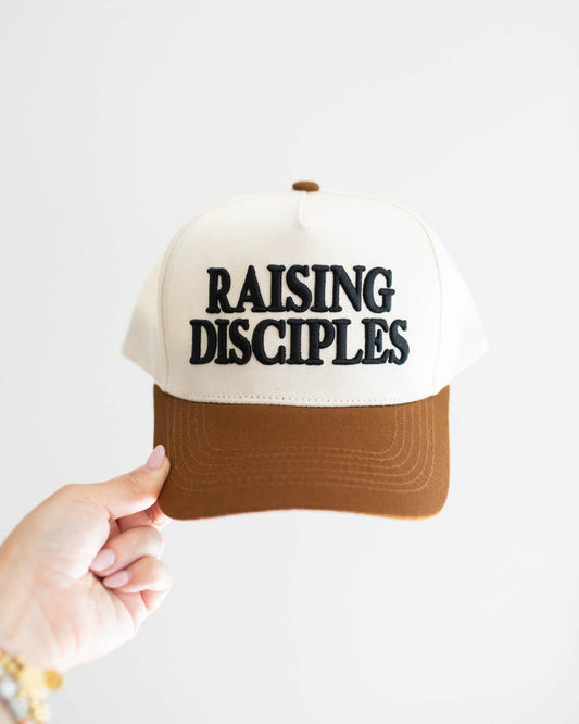 Raising Disciples Unisex Christian Trucker Hat Brown & Black