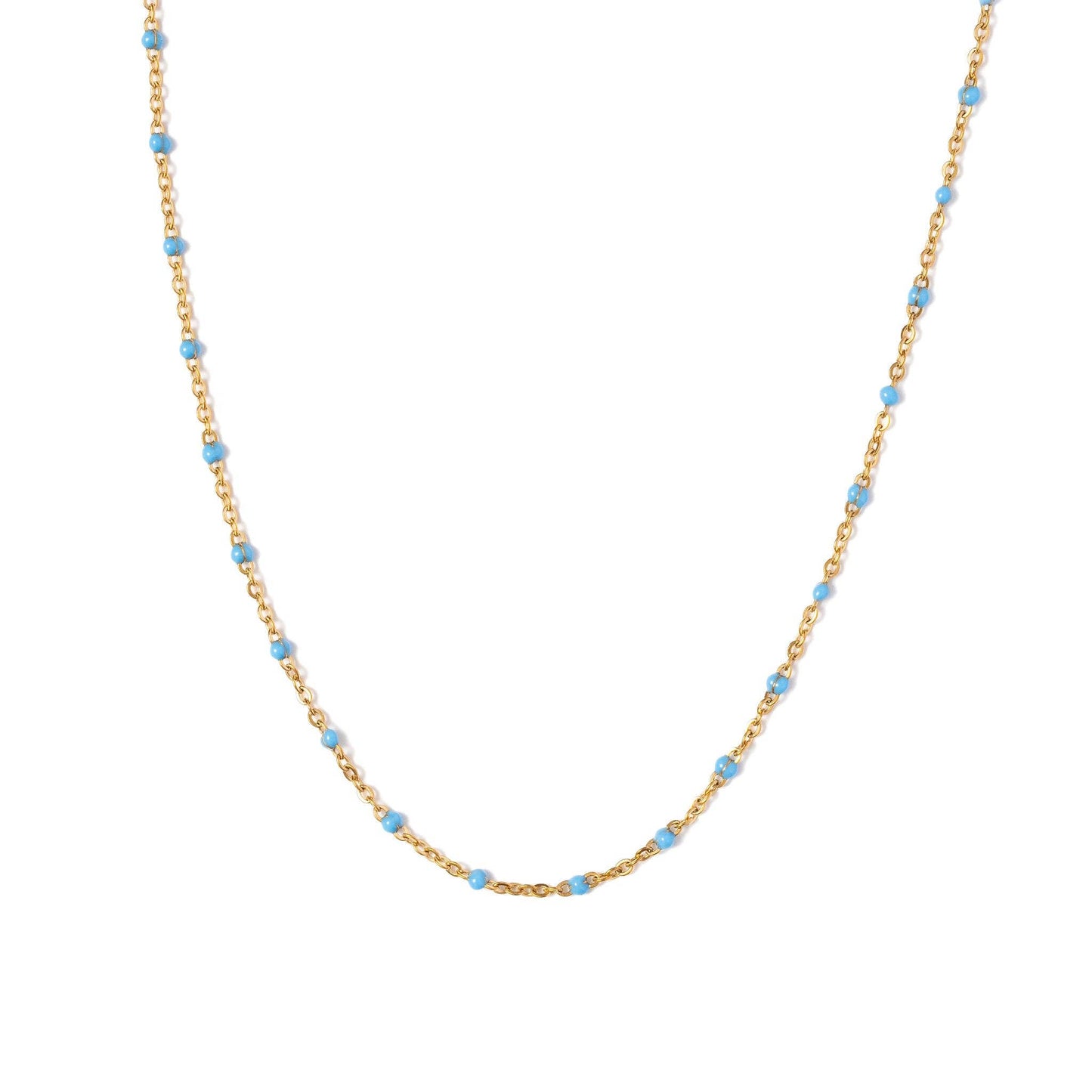 Enamel Bead Necklace Earrings - Hypoallergenic, Girl Gift