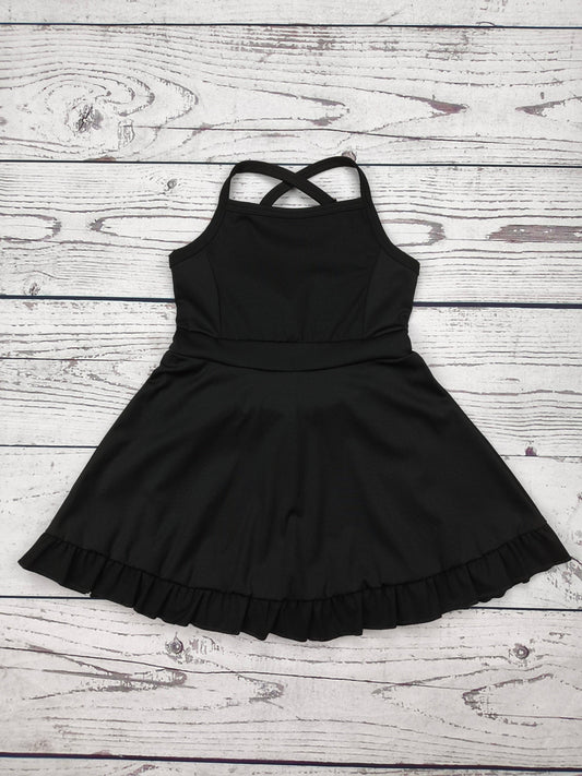 Black Ruffle Athletic Dress
