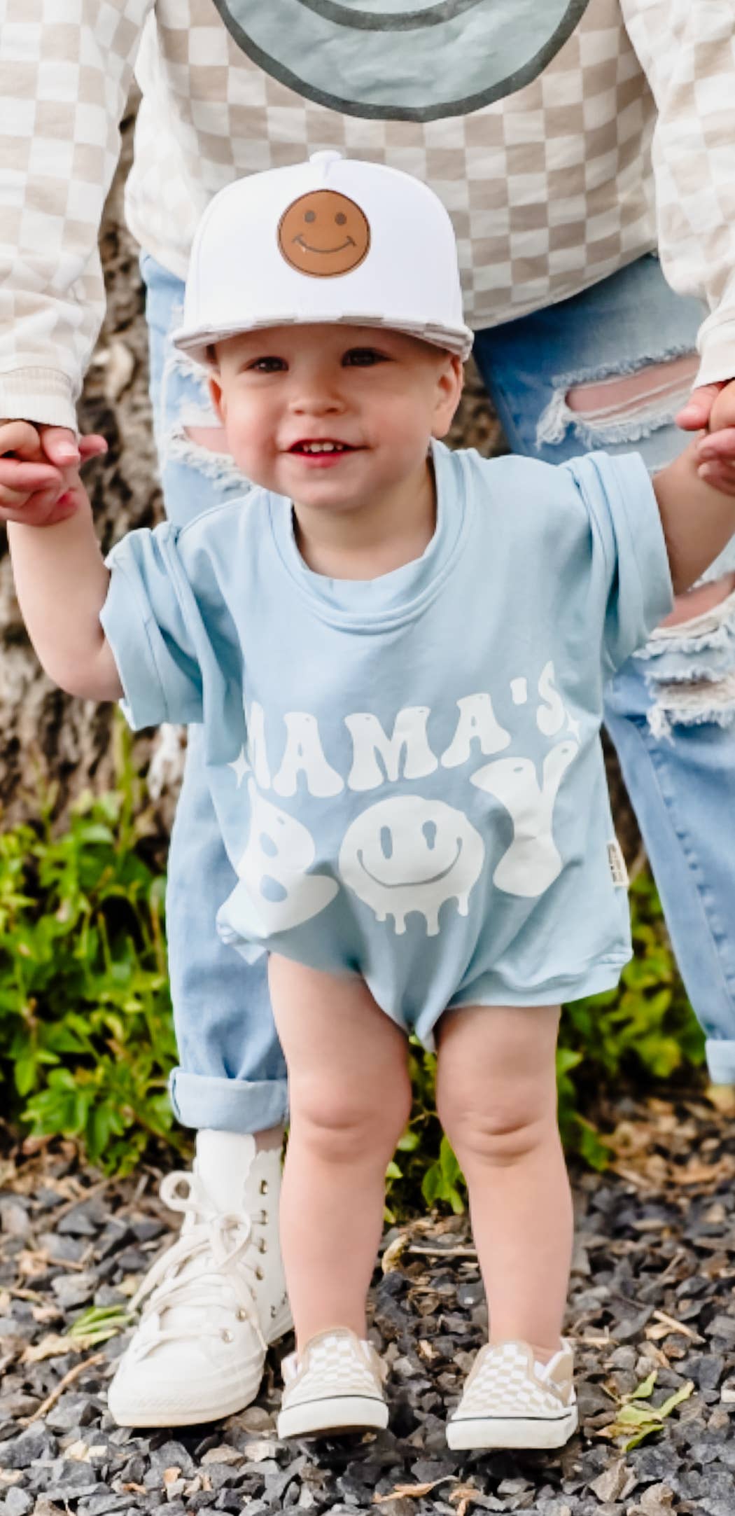 Aqua Mama's Boy Summer Bubble Romper