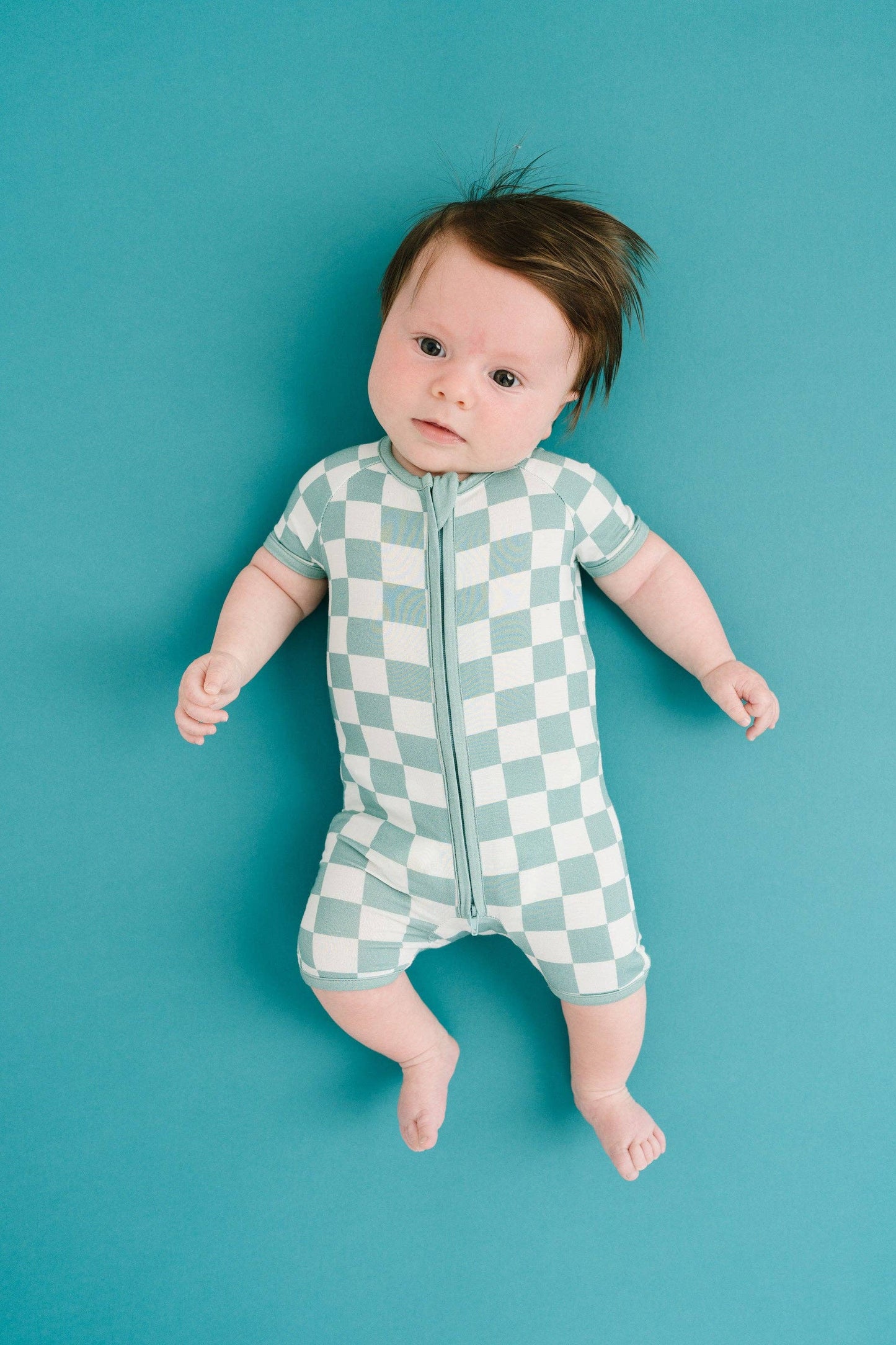 Bamboo Seafoam Checkered Shortie