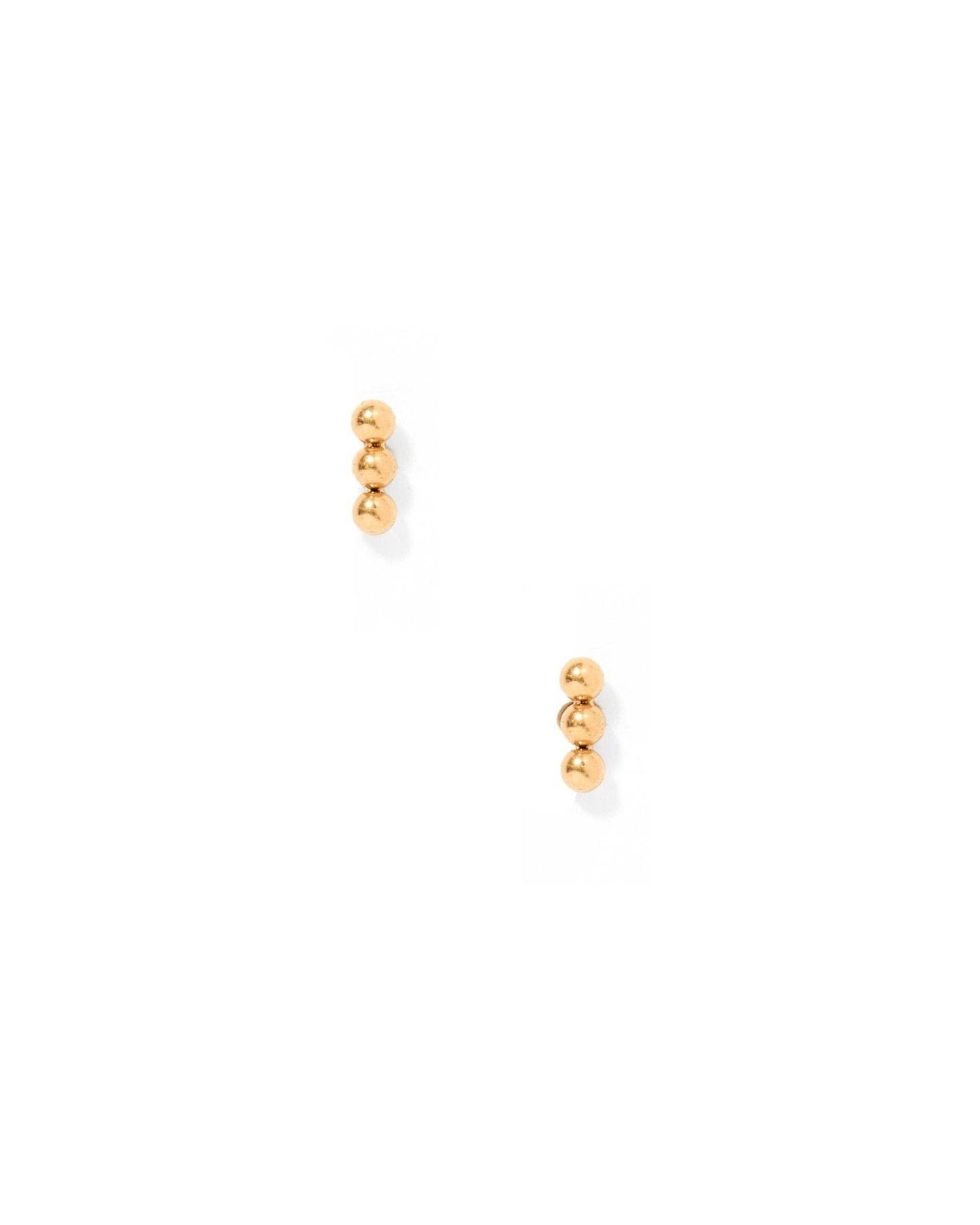 Screwback Stud Earrings - Micro Tally Gold