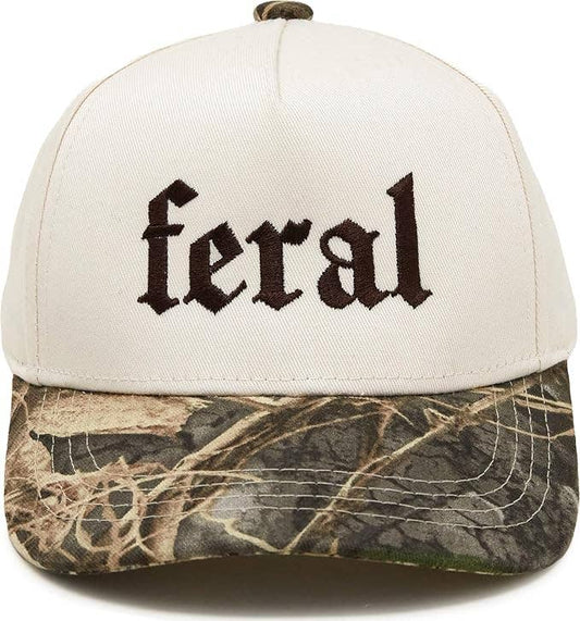 Kid/Baby 2-Tone Cap: Feral - Wood Camo/Beige