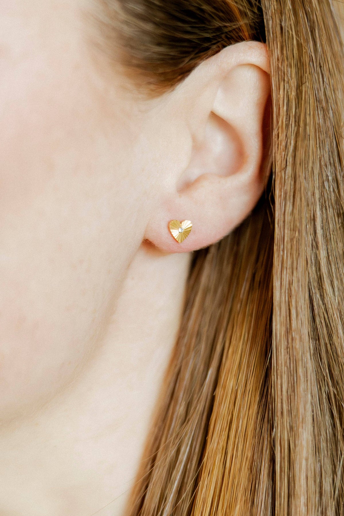 Screwback Stud Earrings - Andrea Heart