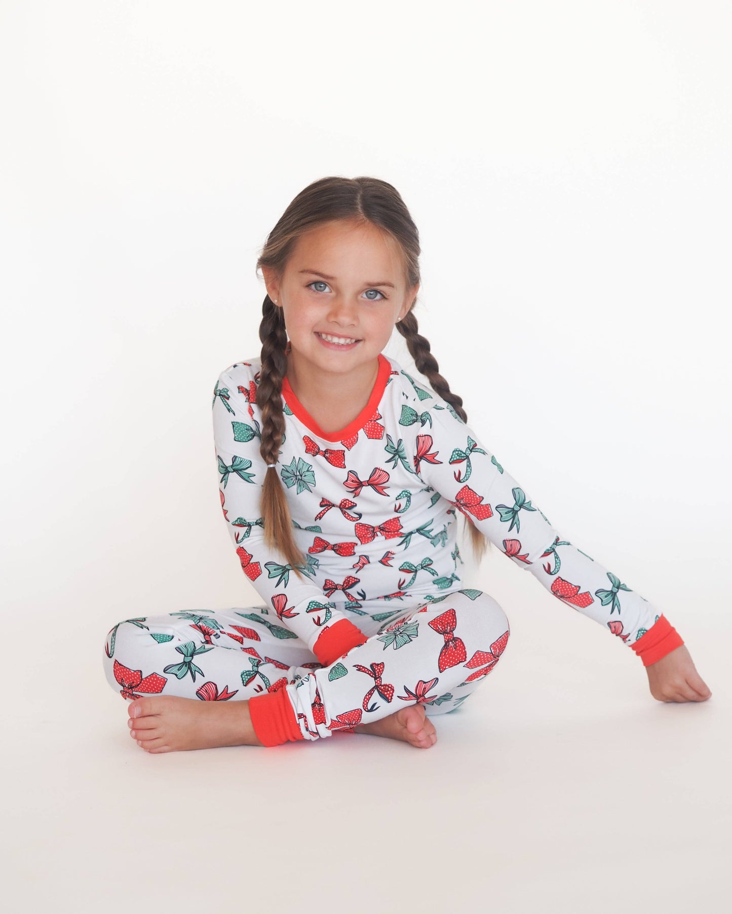 Bamboo Christmas Bow Pant Set