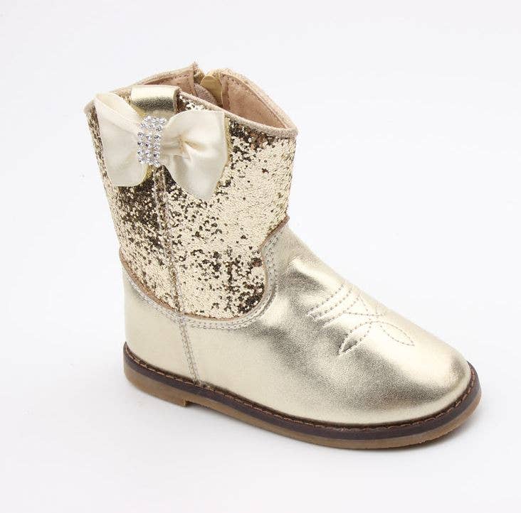 Gold Glitter Cowgirl Boot