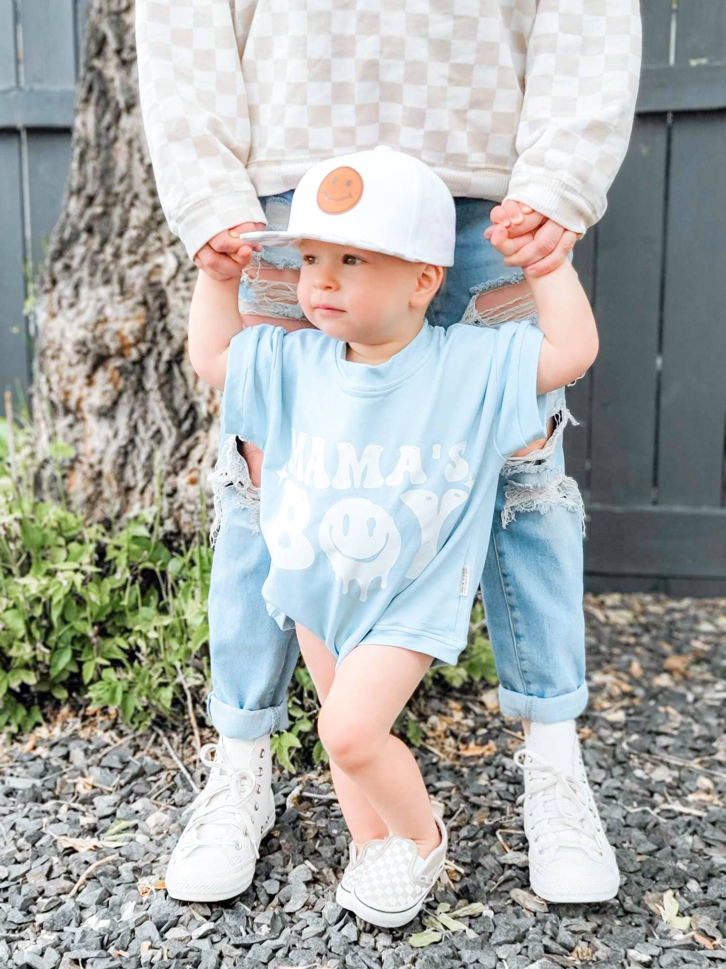 Aqua Mama's Boy Summer Bubble Romper