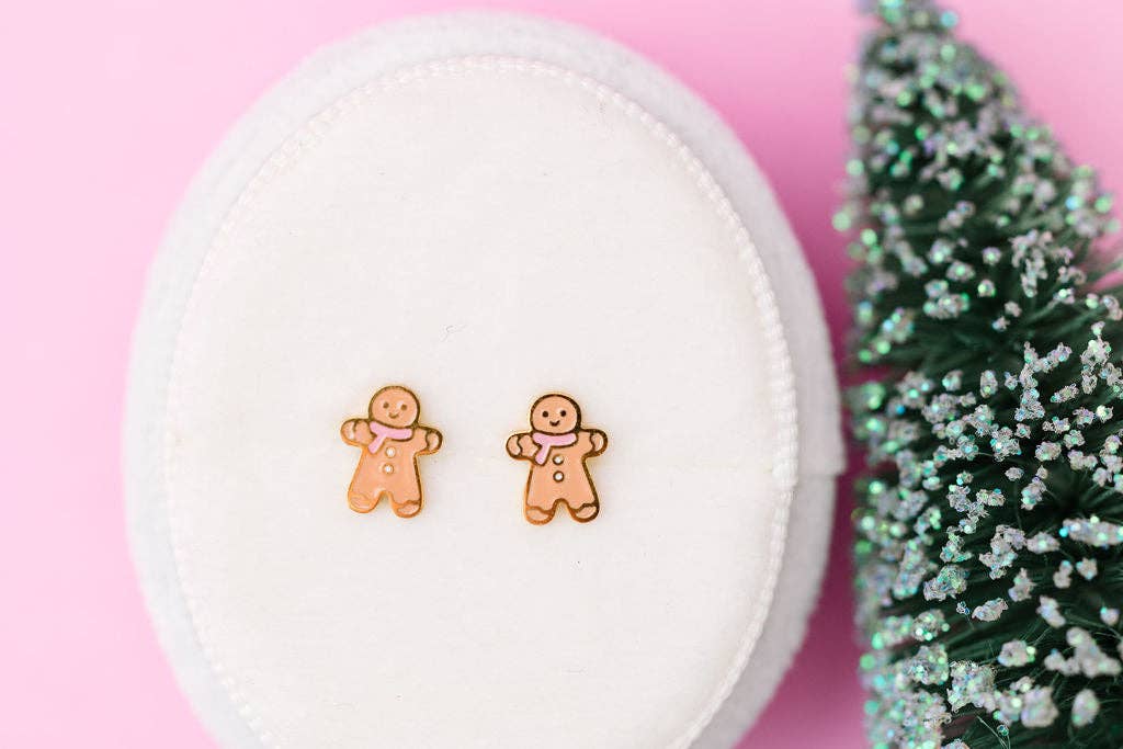 Gingerbread Stud Earrings