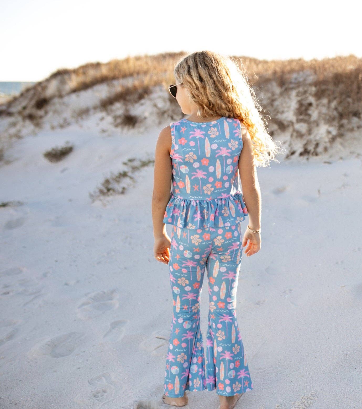 Surf Print Flare Pant Set