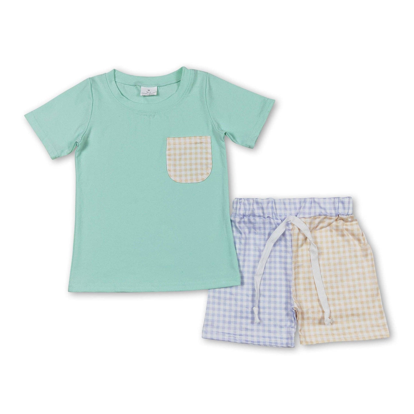 Boys Plaid Short Set