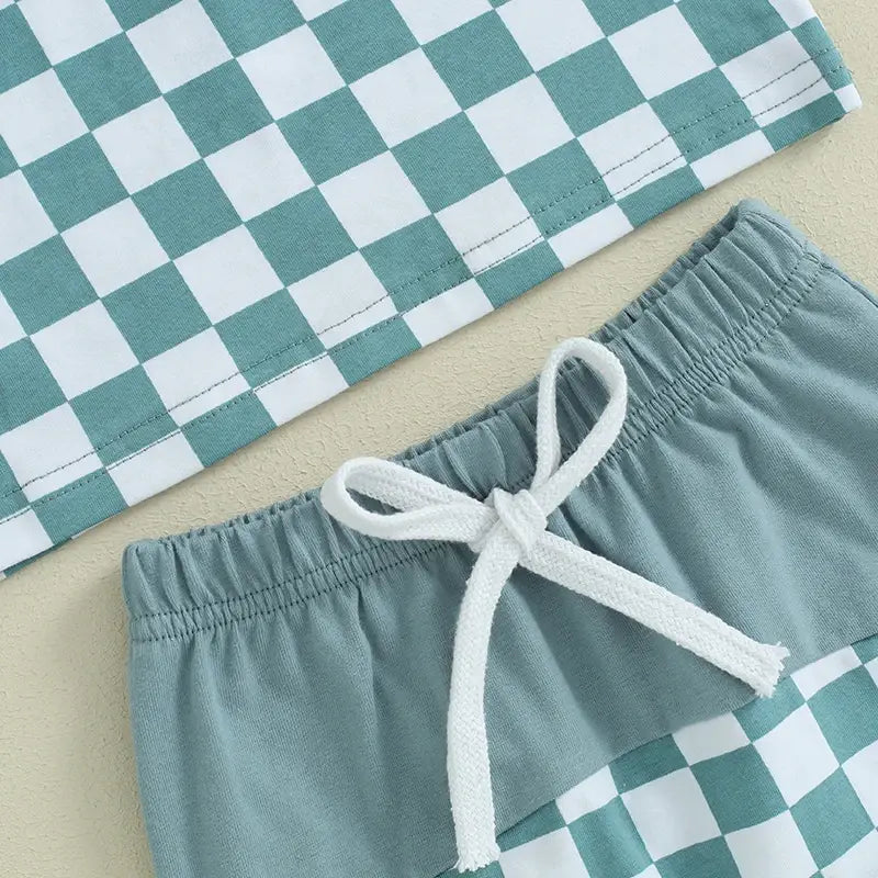 Ombré Checkered Sea Foam  Set