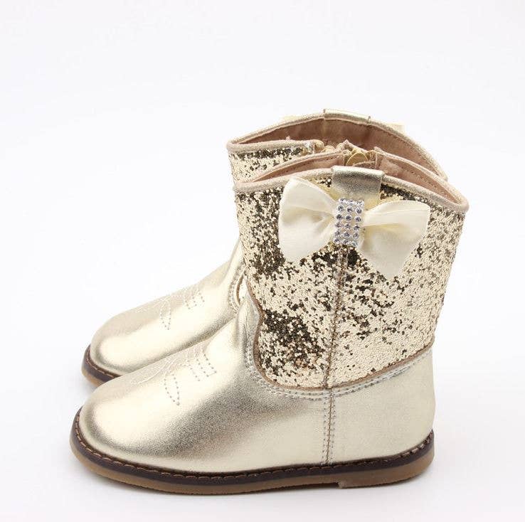 Gold Glitter Cowgirl Boot
