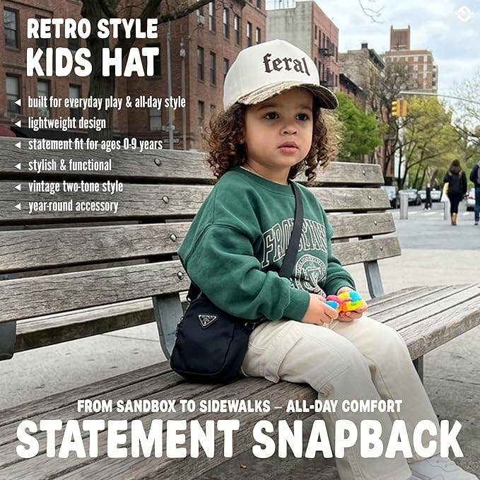 Kid/Baby 2-Tone Cap: Feral - Wood Camo/Beige
