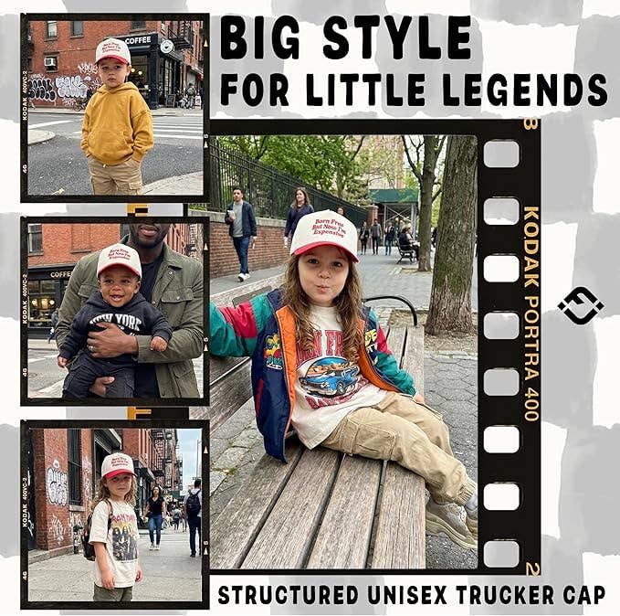 Kid/Baby 2-Tone Cap: Born Free But Now Im Expensive