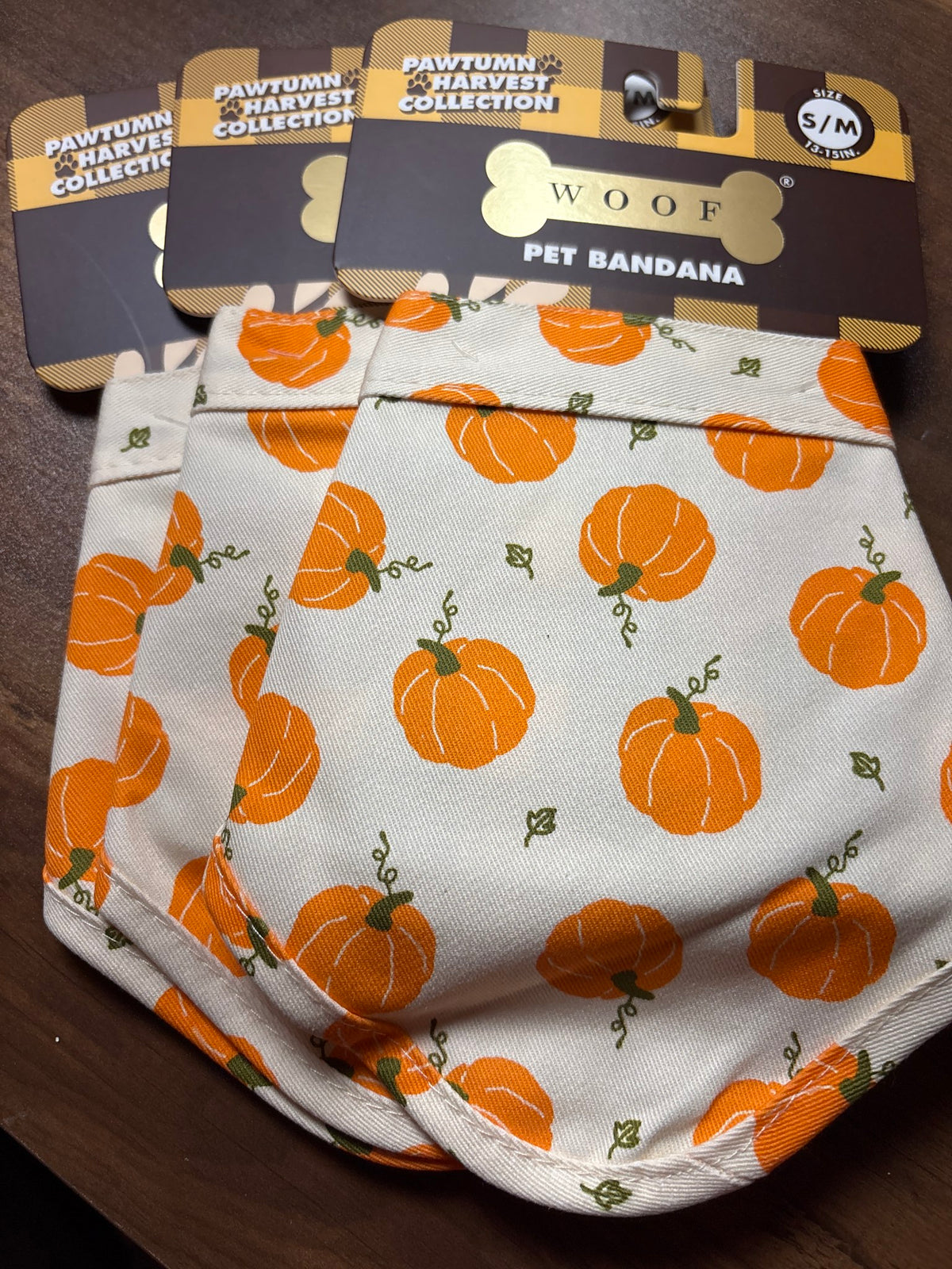 Pumpkin Dog Bandana SM/MED