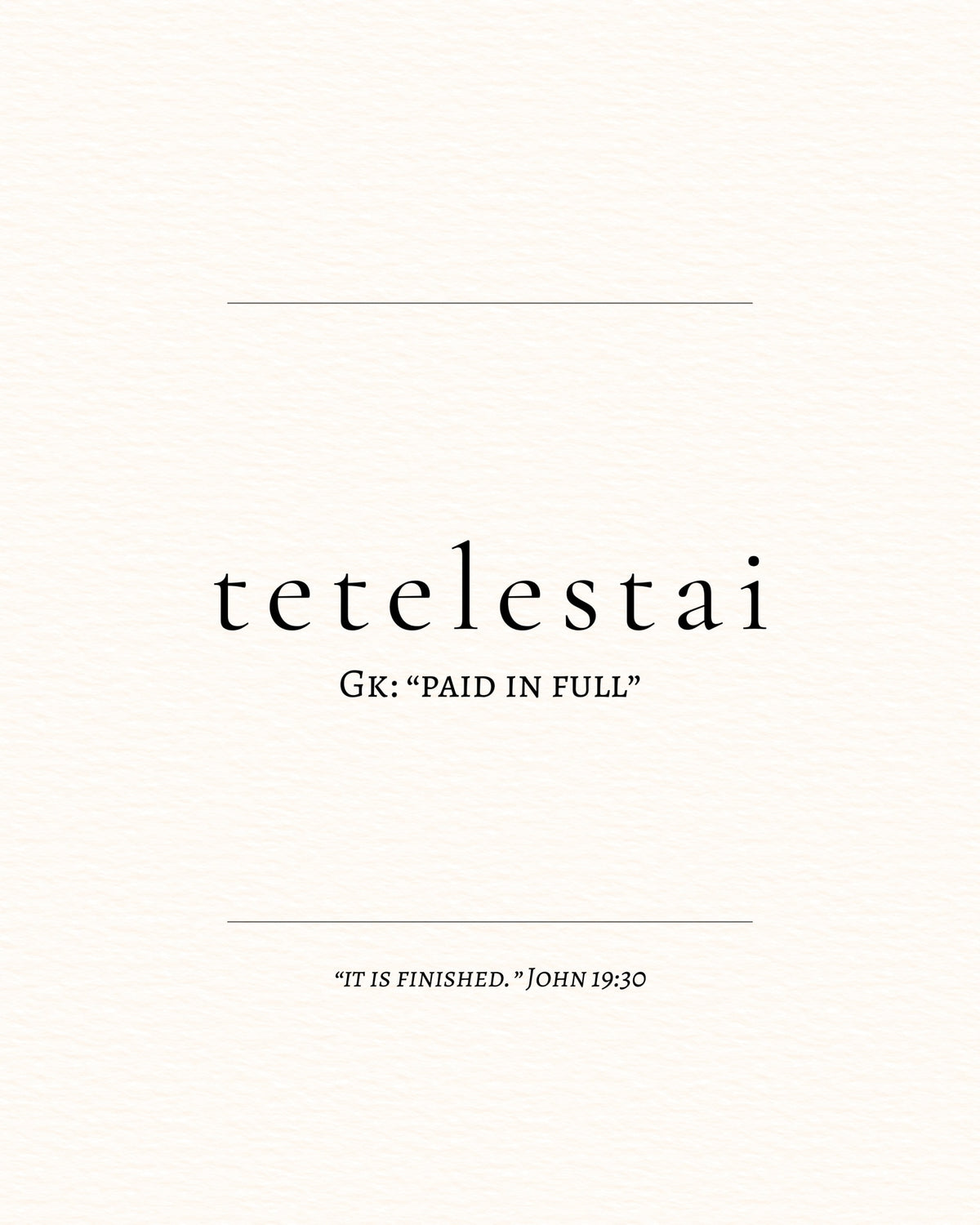 Tetelestai