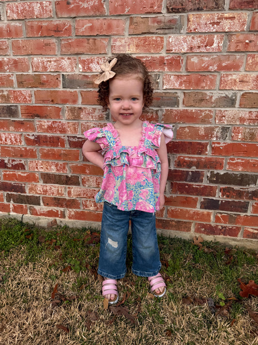 Floral Ruffle Top