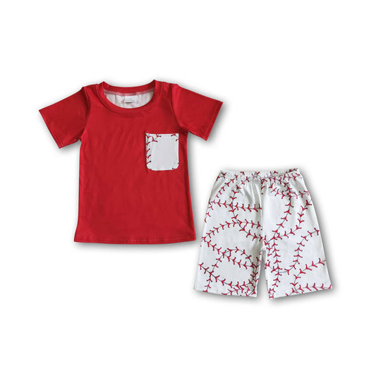 Red Baseball Set